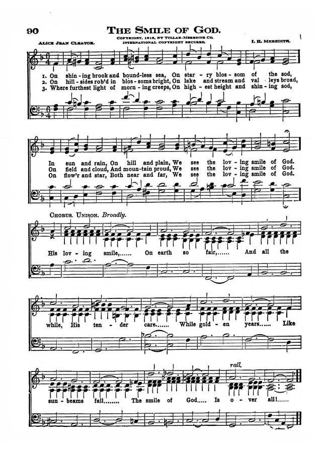 The Excelsior Hymnal page 90