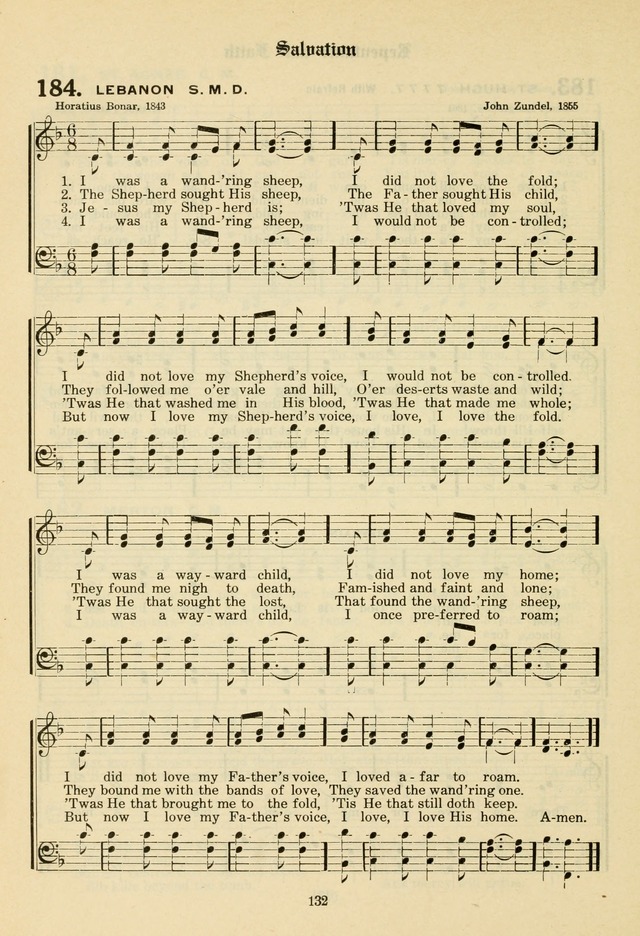 The Evangelical Hymnal page 134