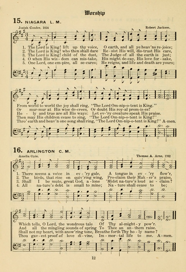 The Evangelical Hymnal page 14