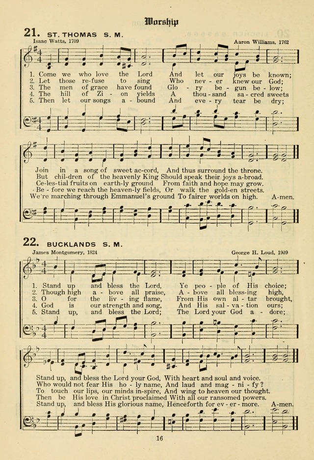 The Evangelical Hymnal page 18