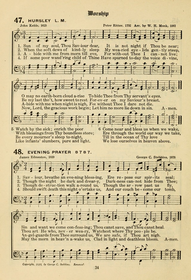 The Evangelical Hymnal page 36