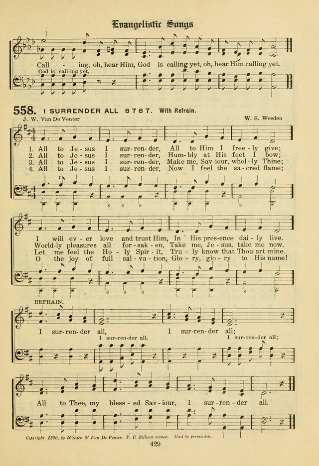 The Evangelical Hymnal page 431