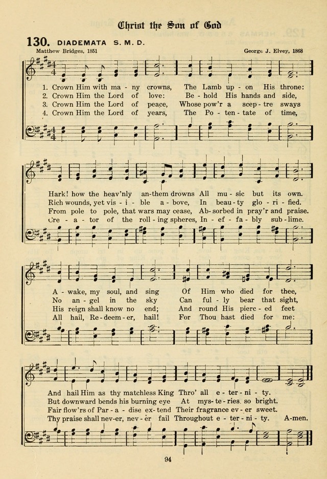 The Evangelical Hymnal page 96