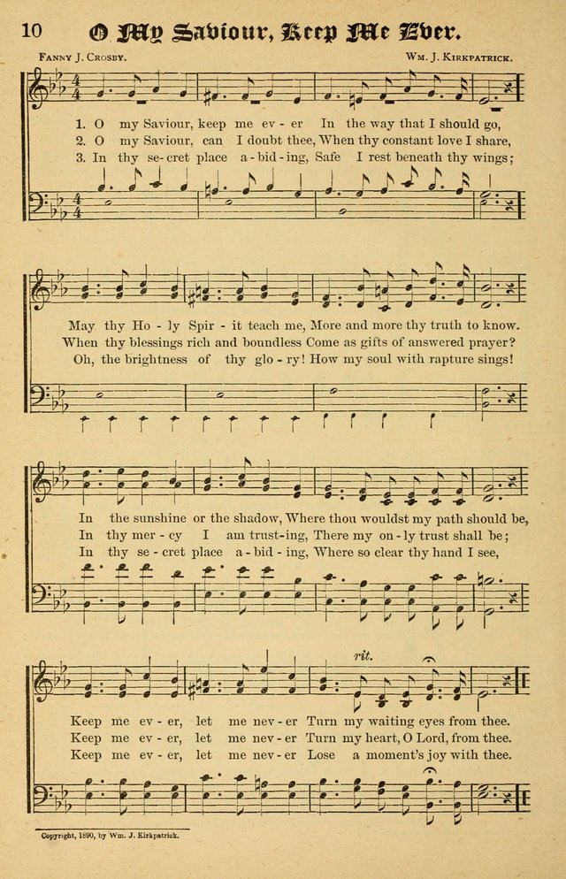 The Emory Hymnal No. 2: sacred hymns and music for use in public worship, Sunday-schools, social meetings and family worship page 10