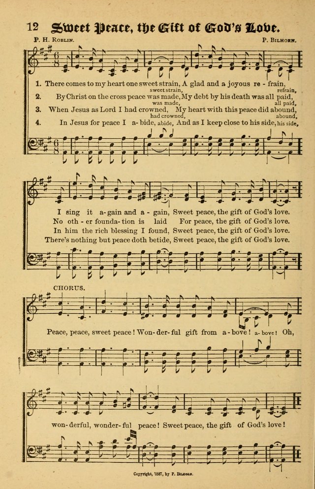 The Emory Hymnal No. 2: sacred hymns and music for use in public worship, Sunday-schools, social meetings and family worship page 12