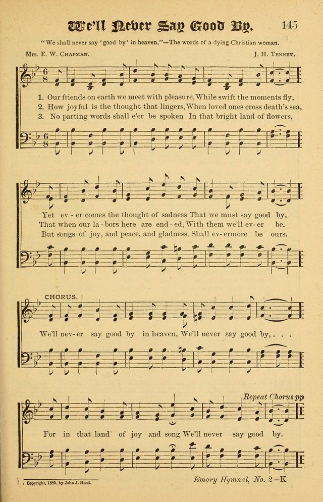 The Emory Hymnal No. 2: sacred hymns and music for use in public worship, Sunday-schools, social meetings and family worship page 147