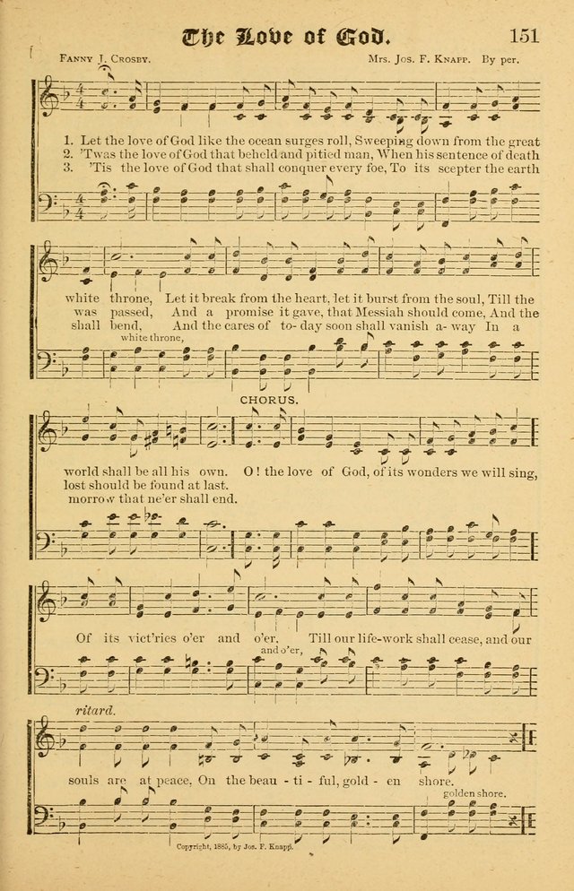 The Emory Hymnal No. 2: sacred hymns and music for use in public worship, Sunday-schools, social meetings and family worship page 153