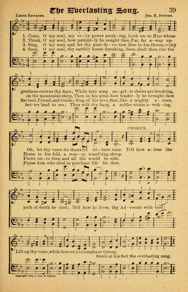 The Emory Hymnal No. 2: sacred hymns and music for use in public worship, Sunday-schools, social meetings and family worship page 39