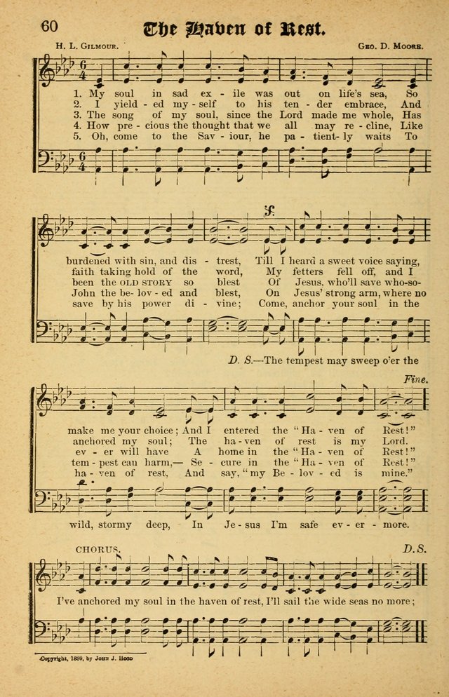 The Emory Hymnal No. 2: sacred hymns and music for use in public worship, Sunday-schools, social meetings and family worship page 60