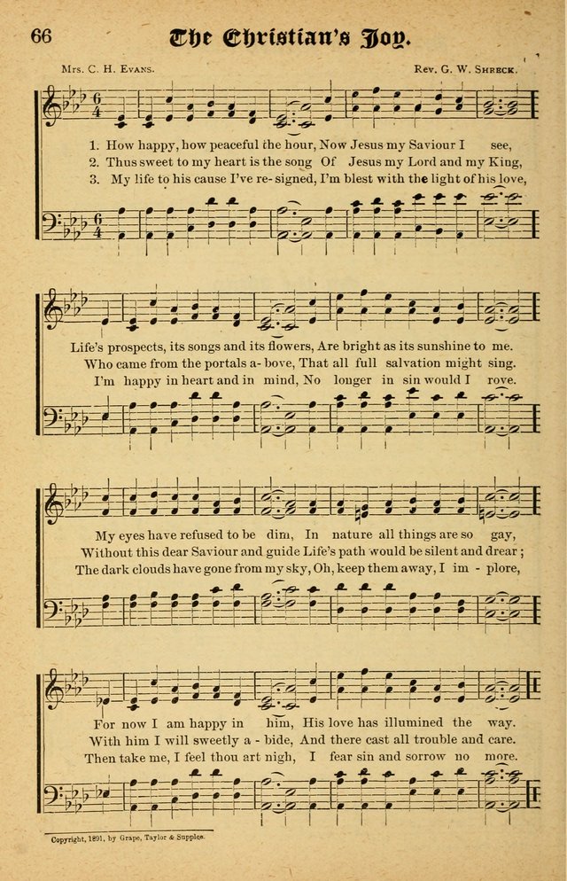 The Emory Hymnal No. 2: sacred hymns and music for use in public worship, Sunday-schools, social meetings and family worship page 66