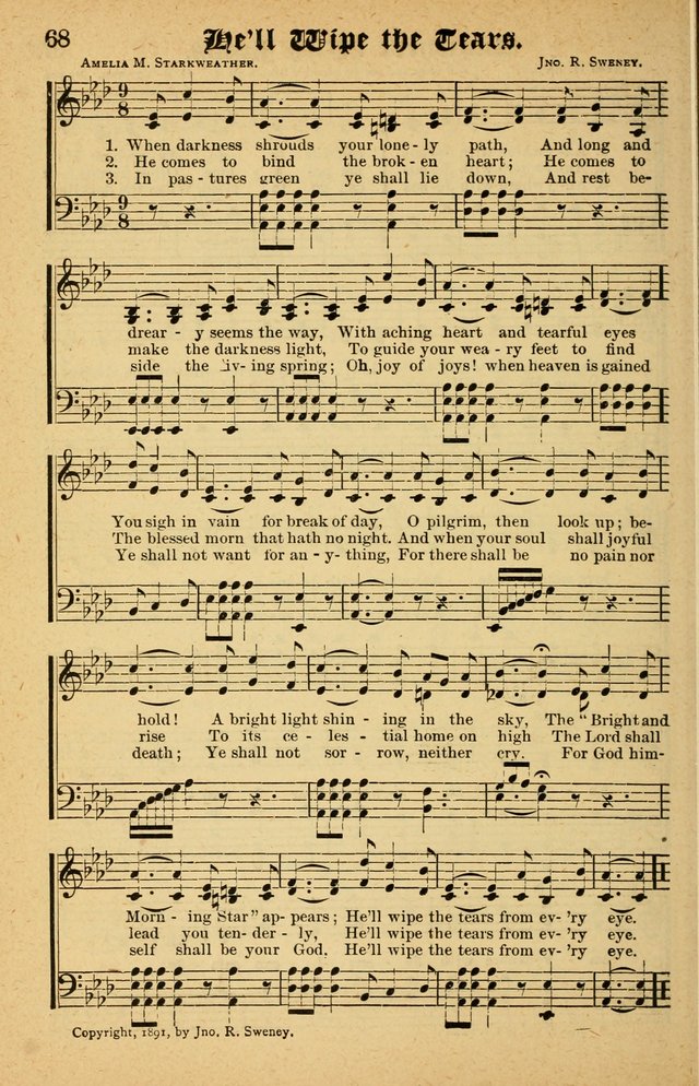 The Emory Hymnal No. 2: sacred hymns and music for use in public worship, Sunday-schools, social meetings and family worship page 68