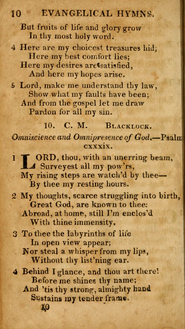 Evangelical Hymns: for private, family, social, and public worship; selected from various authors (3rd ed. enl.) page 10