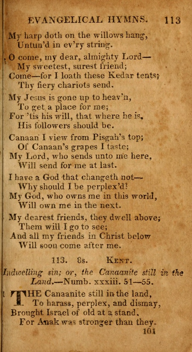 Evangelical Hymns: for private, family, social, and public worship; selected from various authors (3rd ed. enl.) page 101