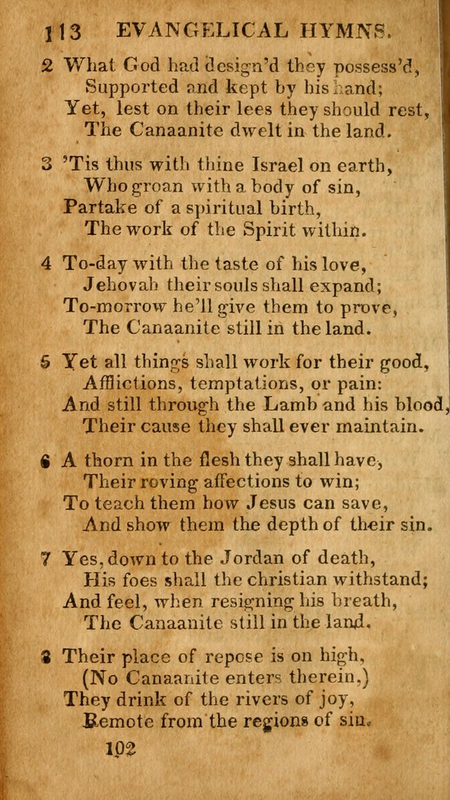 Evangelical Hymns: for private, family, social, and public worship; selected from various authors (3rd ed. enl.) page 102