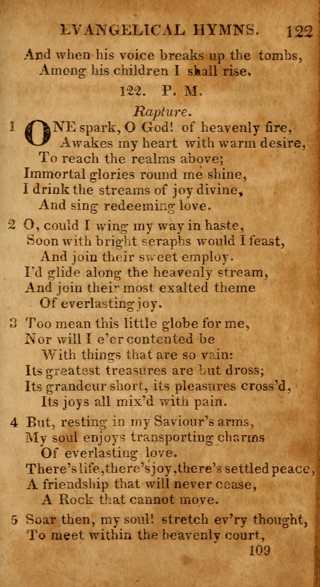 Evangelical Hymns: for private, family, social, and public worship; selected from various authors (3rd ed. enl.) page 109