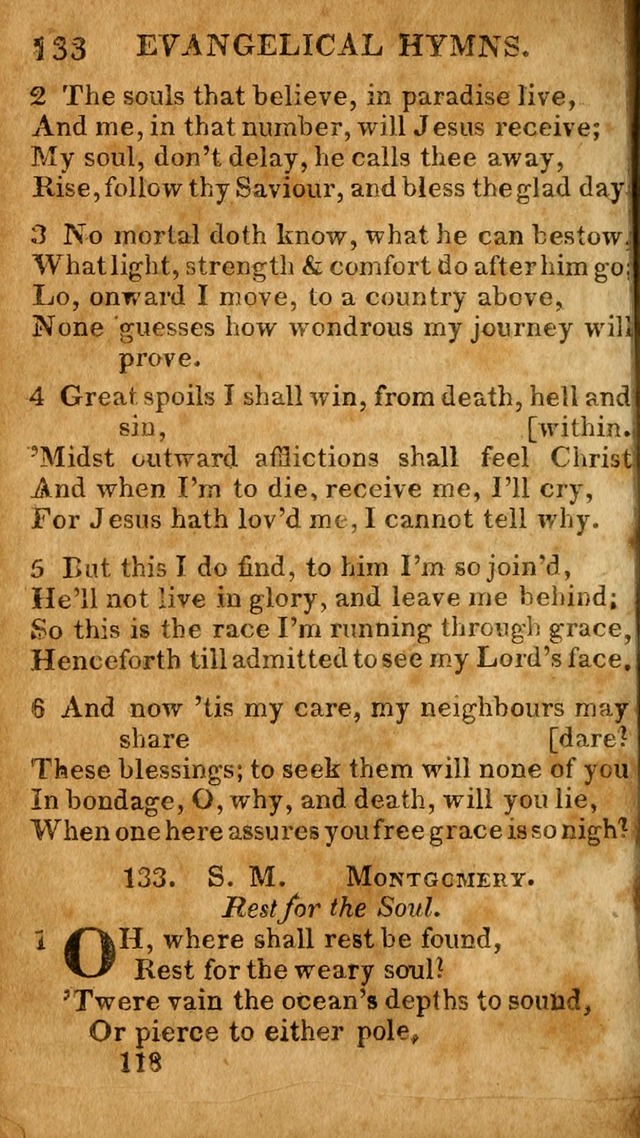 Evangelical Hymns: for private, family, social, and public worship; selected from various authors (3rd ed. enl.) page 118