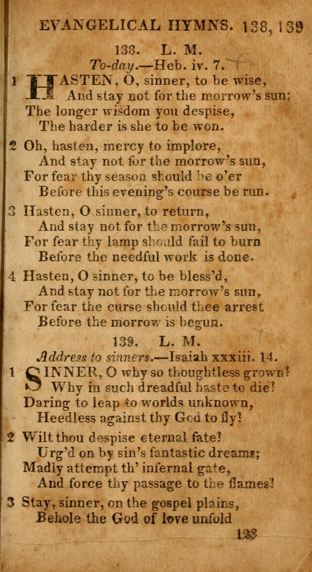 Evangelical Hymns: for private, family, social, and public worship; selected from various authors (3rd ed. enl.) page 123