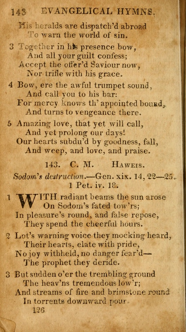 Evangelical Hymns: for private, family, social, and public worship; selected from various authors (3rd ed. enl.) page 126