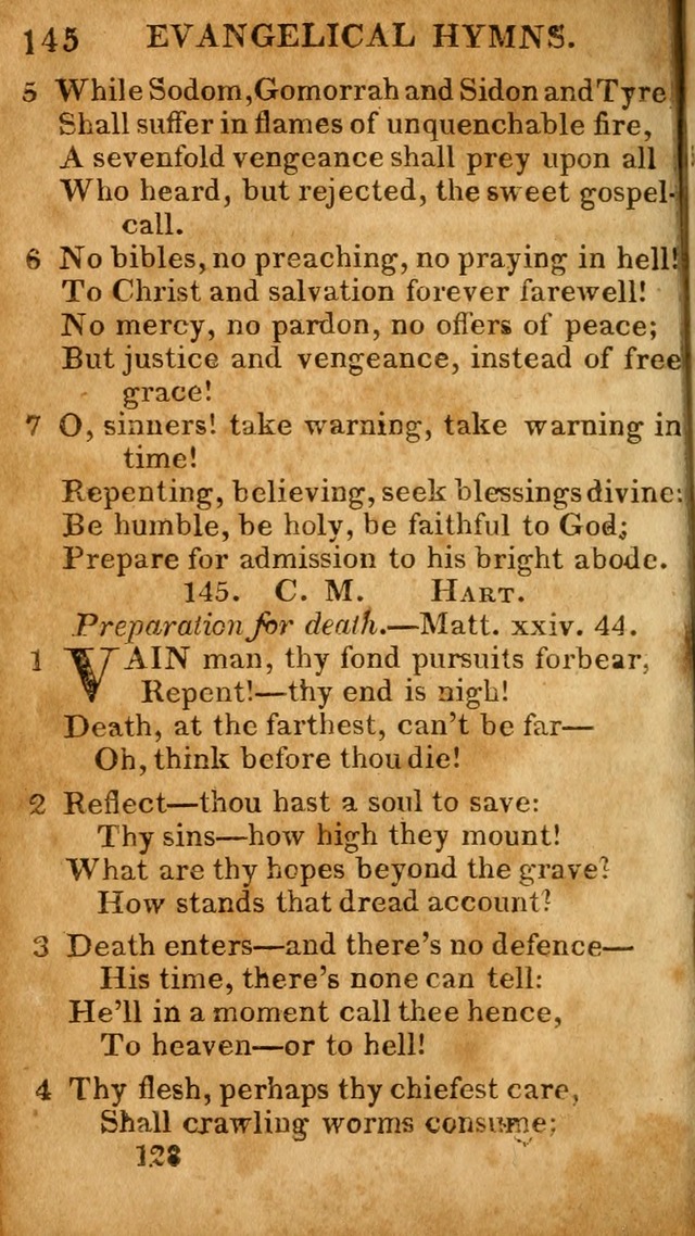 Evangelical Hymns: for private, family, social, and public worship; selected from various authors (3rd ed. enl.) page 128