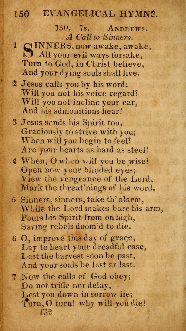 Evangelical Hymns: for private, family, social, and public worship; selected from various authors (3rd ed. enl.) page 132