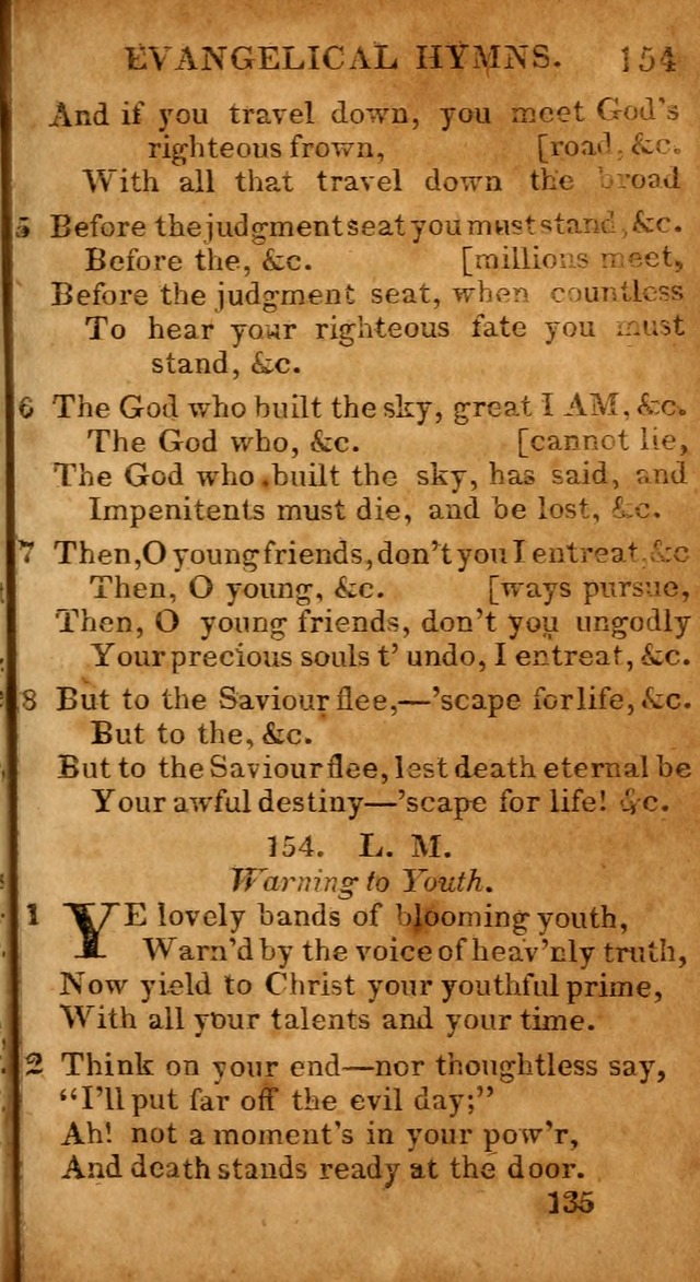 Evangelical Hymns: for private, family, social, and public worship; selected from various authors (3rd ed. enl.) page 135