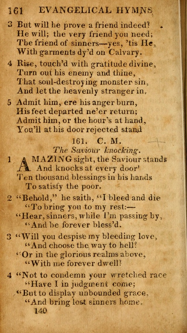 Evangelical Hymns: for private, family, social, and public worship; selected from various authors (3rd ed. enl.) page 140