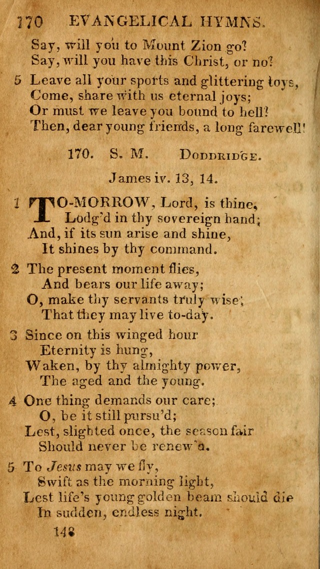 Evangelical Hymns: for private, family, social, and public worship; selected from various authors (3rd ed. enl.) page 148