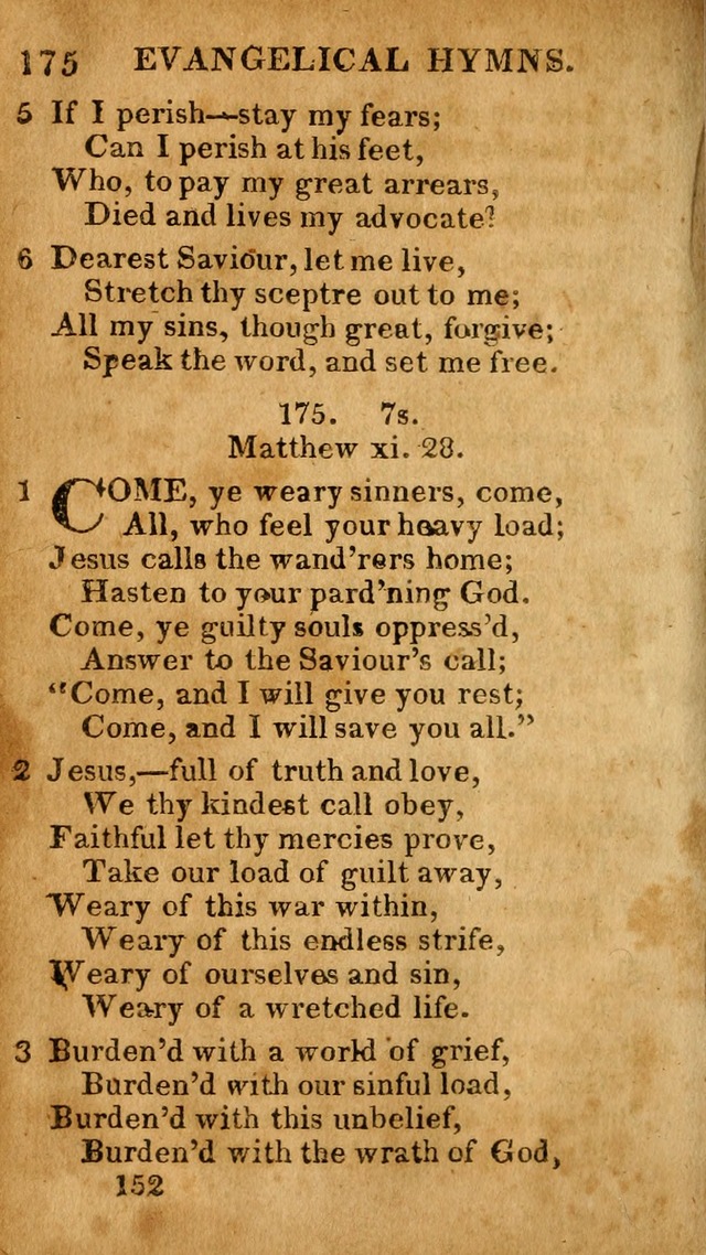 Evangelical Hymns: for private, family, social, and public worship; selected from various authors (3rd ed. enl.) page 152