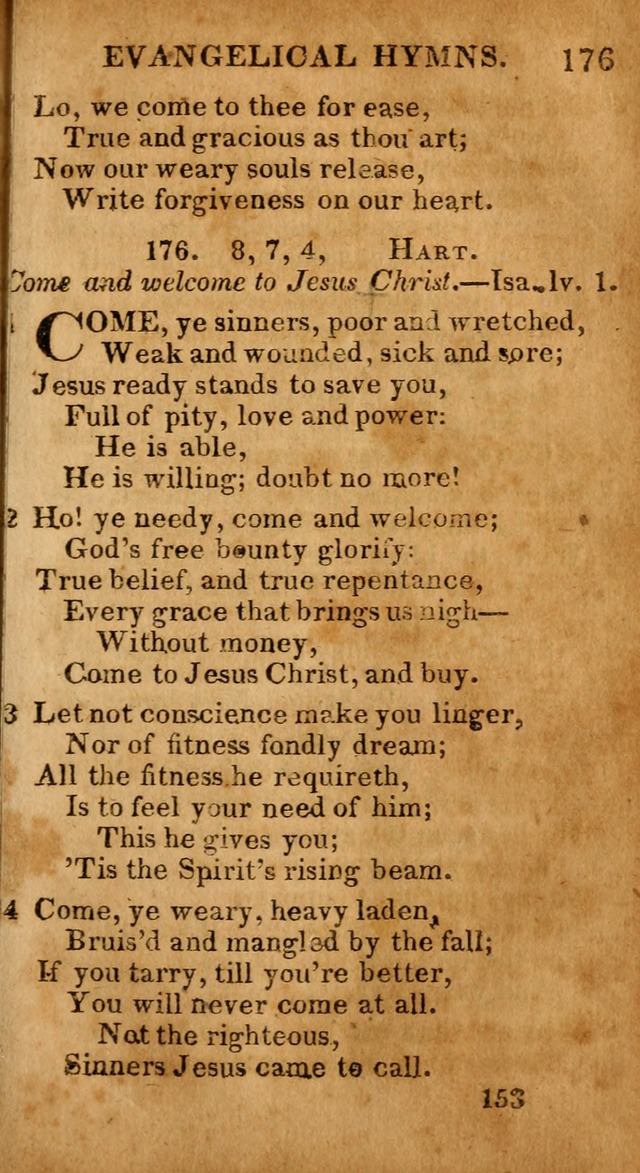 Evangelical Hymns: for private, family, social, and public worship; selected from various authors (3rd ed. enl.) page 153