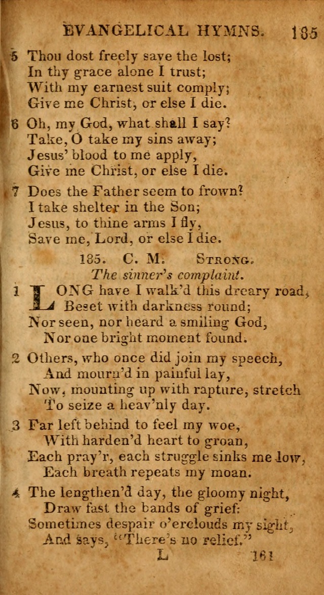 Evangelical Hymns: for private, family, social, and public worship; selected from various authors (3rd ed. enl.) page 161