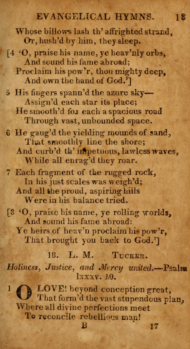 Evangelical Hymns: for private, family, social, and public worship; selected from various authors (3rd ed. enl.) page 17