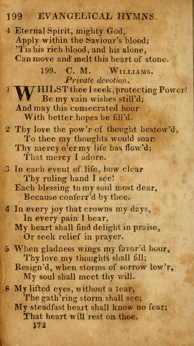 Evangelical Hymns: for private, family, social, and public worship; selected from various authors (3rd ed. enl.) page 172