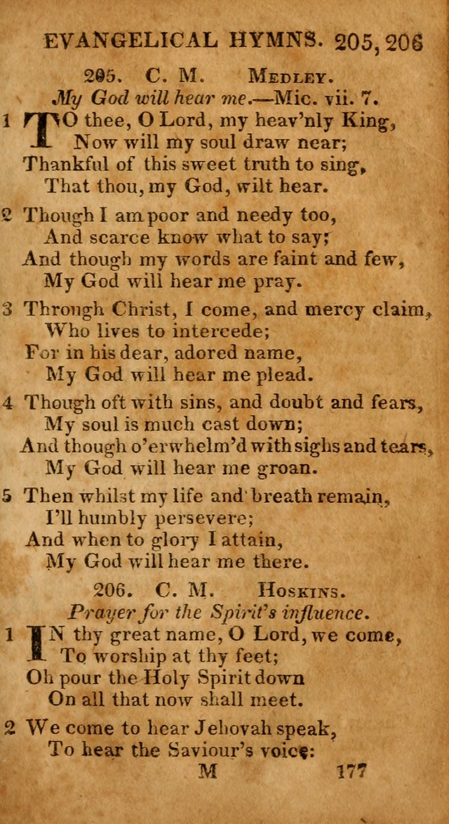 Evangelical Hymns: for private, family, social, and public worship; selected from various authors (3rd ed. enl.) page 177