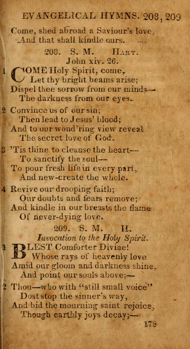 Evangelical Hymns: for private, family, social, and public worship; selected from various authors (3rd ed. enl.) page 179