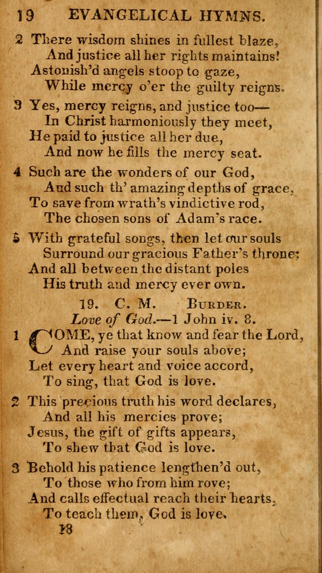 Evangelical Hymns: for private, family, social, and public worship; selected from various authors (3rd ed. enl.) page 18