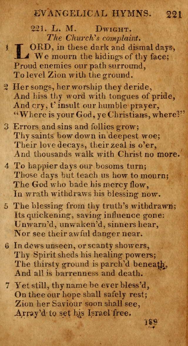 Evangelical Hymns: for private, family, social, and public worship; selected from various authors (3rd ed. enl.) page 189