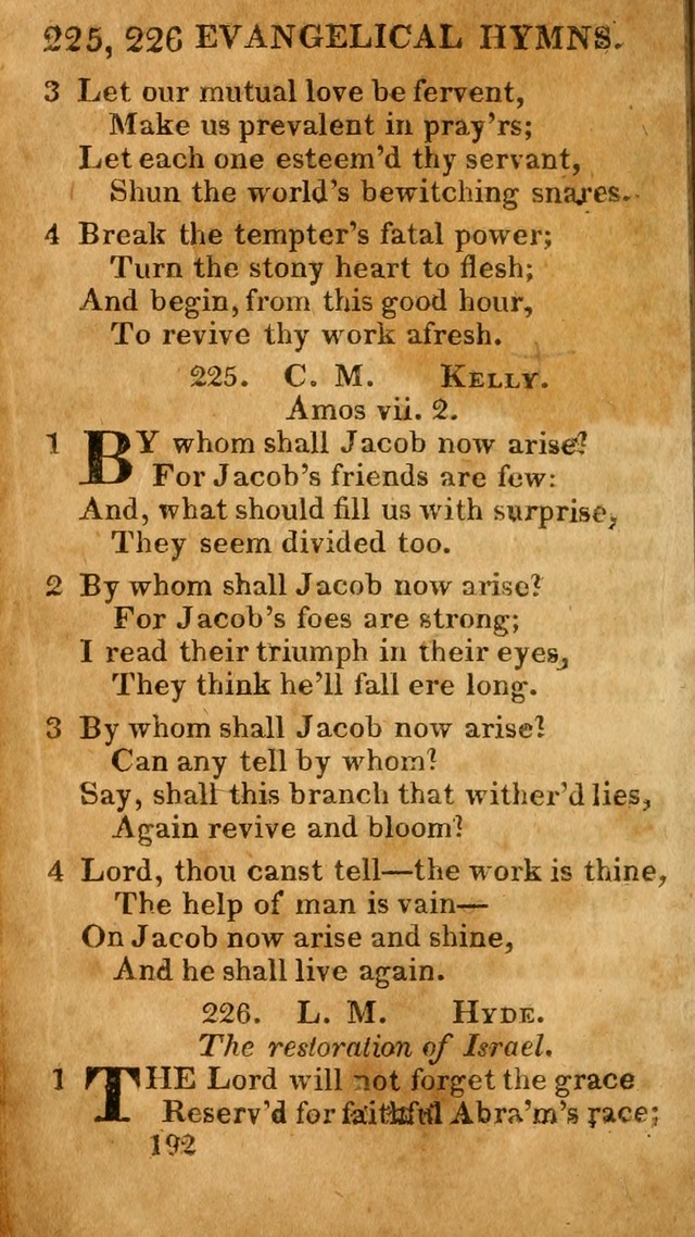 Evangelical Hymns: for private, family, social, and public worship; selected from various authors (3rd ed. enl.) page 192