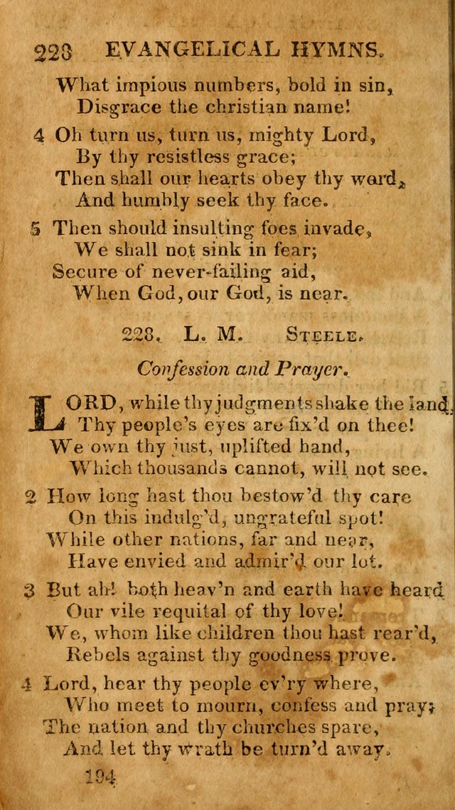 Evangelical Hymns: for private, family, social, and public worship; selected from various authors (3rd ed. enl.) page 194