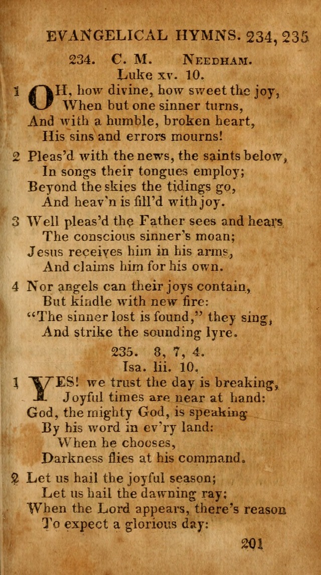 Evangelical Hymns: for private, family, social, and public worship; selected from various authors (3rd ed. enl.) page 201