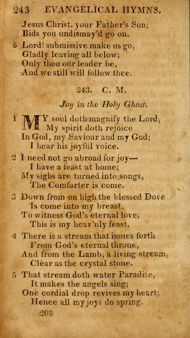 Evangelical Hymns: for private, family, social, and public worship; selected from various authors (3rd ed. enl.) page 208