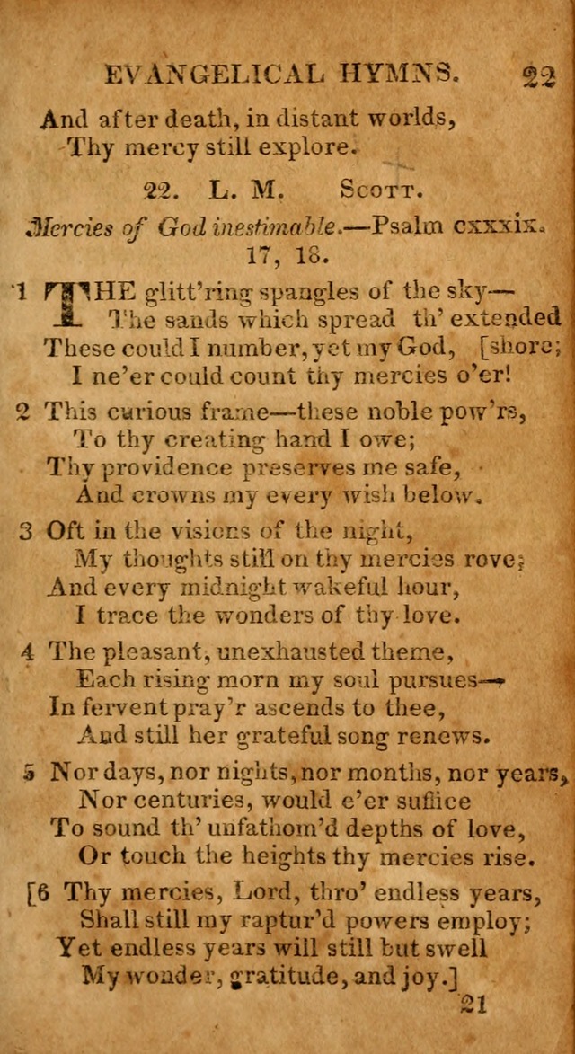 Evangelical Hymns: for private, family, social, and public worship; selected from various authors (3rd ed. enl.) page 21