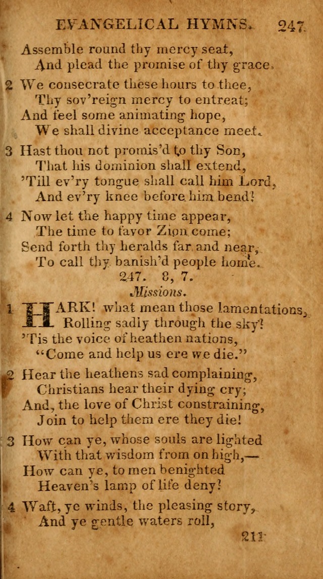 Evangelical Hymns: for private, family, social, and public worship; selected from various authors (3rd ed. enl.) page 211