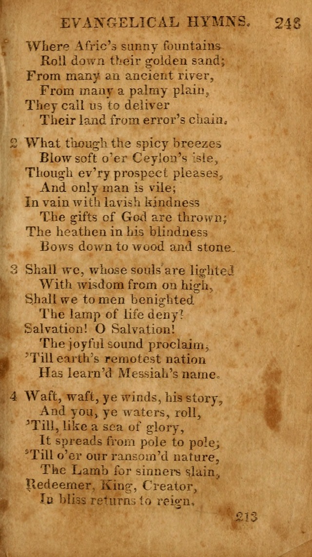 Evangelical Hymns: for private, family, social, and public worship; selected from various authors (3rd ed. enl.) page 213