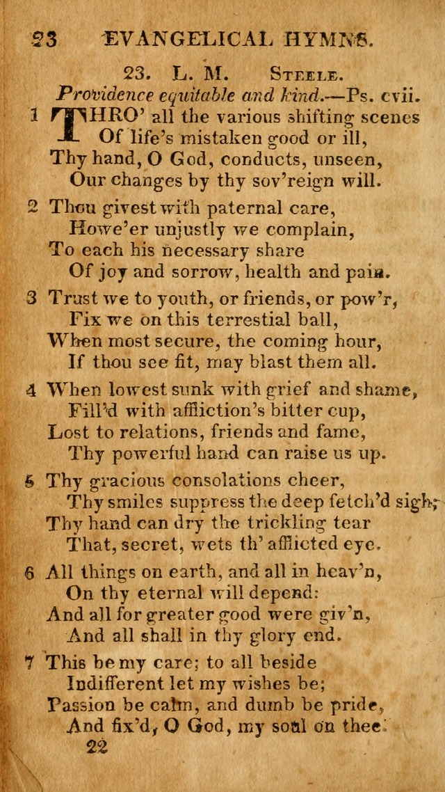 Evangelical Hymns: for private, family, social, and public worship; selected from various authors (3rd ed. enl.) page 22