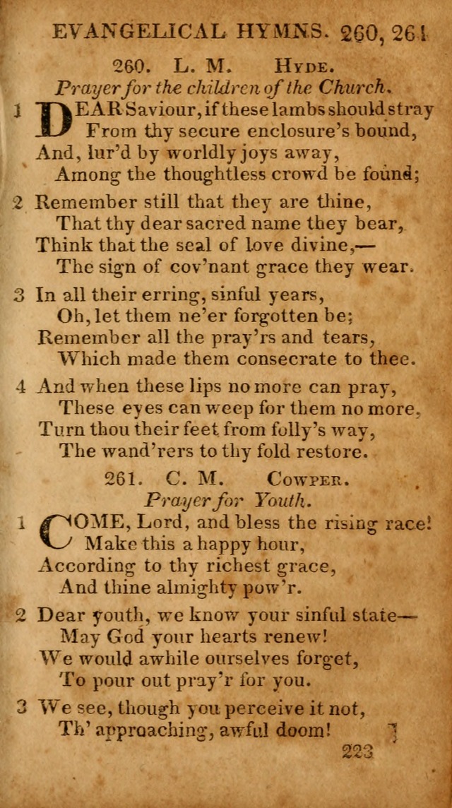 Evangelical Hymns: for private, family, social, and public worship; selected from various authors (3rd ed. enl.) page 223