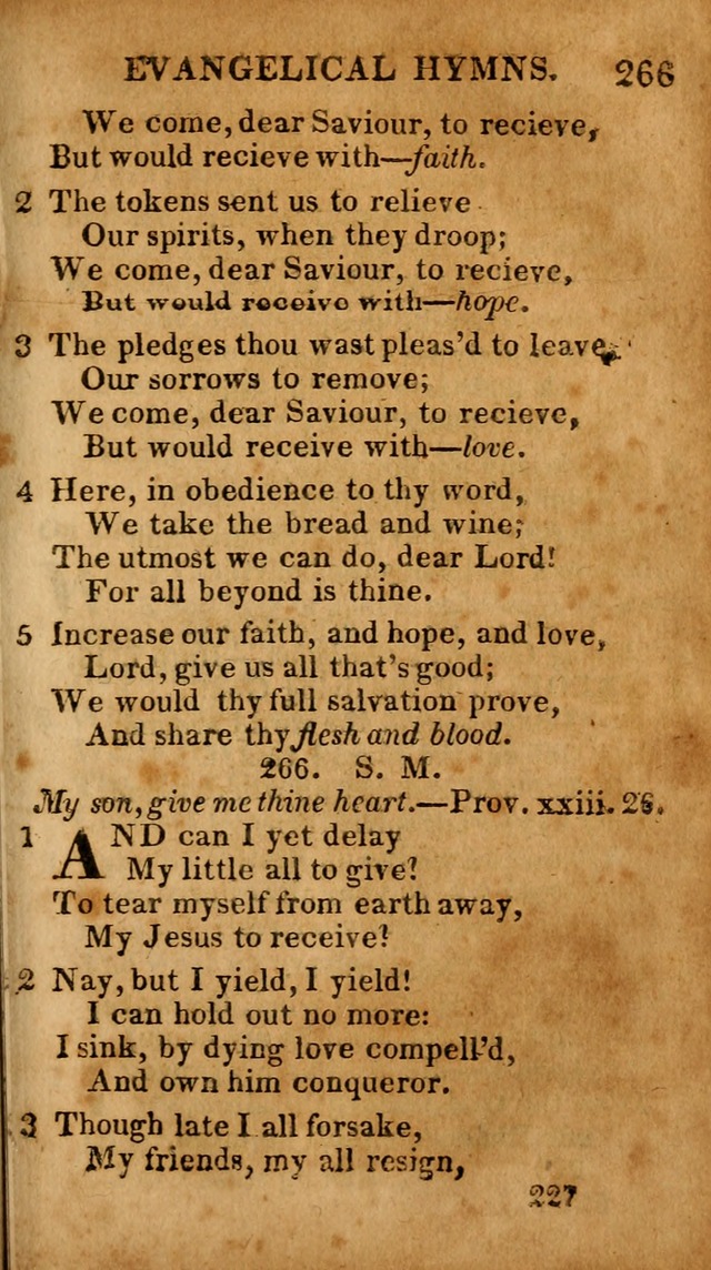 Evangelical Hymns: for private, family, social, and public worship; selected from various authors (3rd ed. enl.) page 227