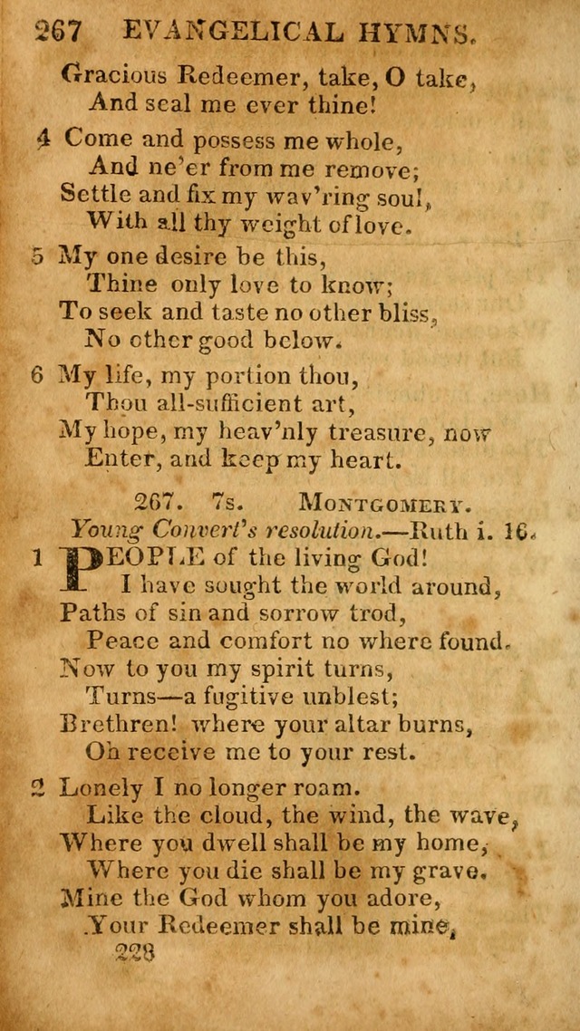 Evangelical Hymns: for private, family, social, and public worship; selected from various authors (3rd ed. enl.) page 228