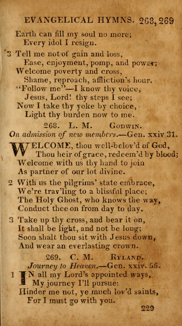 Evangelical Hymns: for private, family, social, and public worship; selected from various authors (3rd ed. enl.) page 229