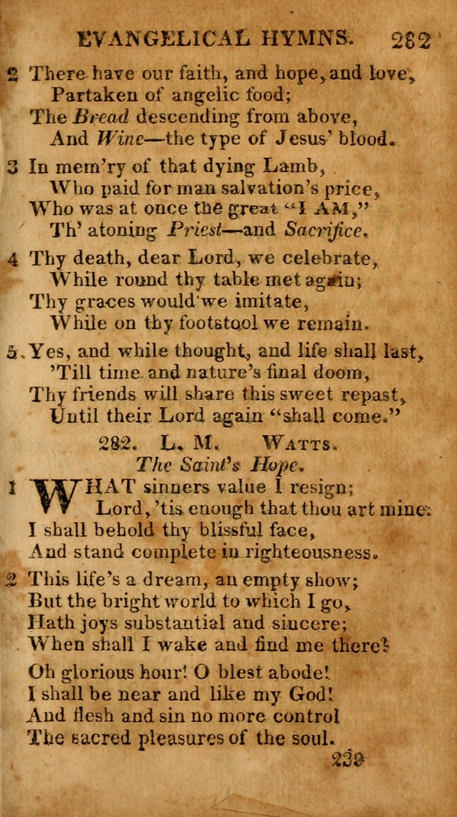 Evangelical Hymns: for private, family, social, and public worship; selected from various authors (3rd ed. enl.) page 239