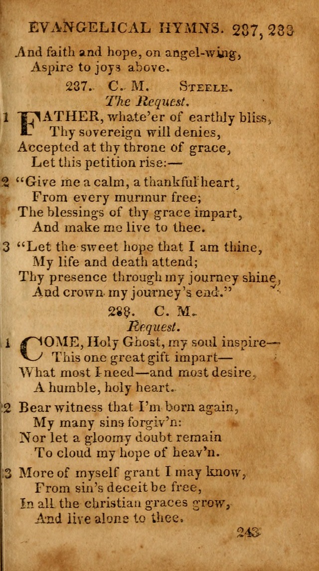 Evangelical Hymns: for private, family, social, and public worship; selected from various authors (3rd ed. enl.) page 243